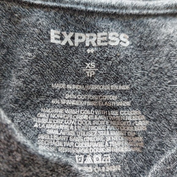 Express Women's Grey Star War Mickey Head Crew Neck T-Shirt Size XS - Picture 5 of 7